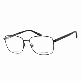 Adensco Men's Eyeglasses - Matte Black Stainless Steel Square Frame | AD 138 0003 00