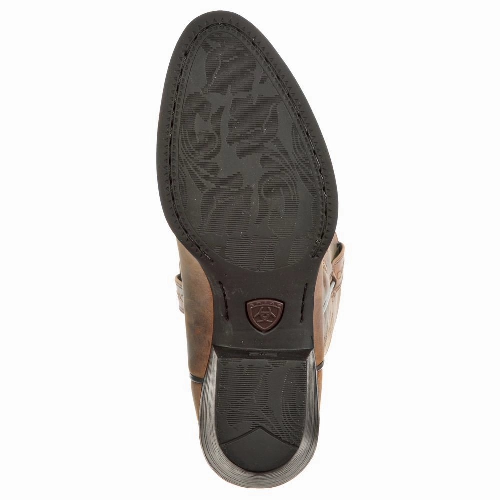 Ariat 10001021 Heritage Western R-Toe Western Boots for Ladies - Distressed Brown - 9 M