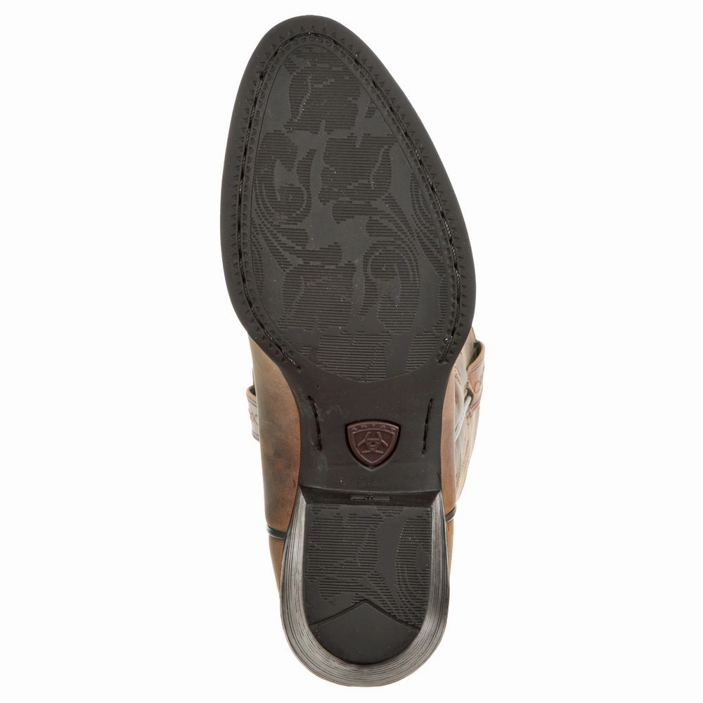 Ariat 10001021 Heritage Western R-Toe Western Boots for Ladies - Distressed Brown - 9 M