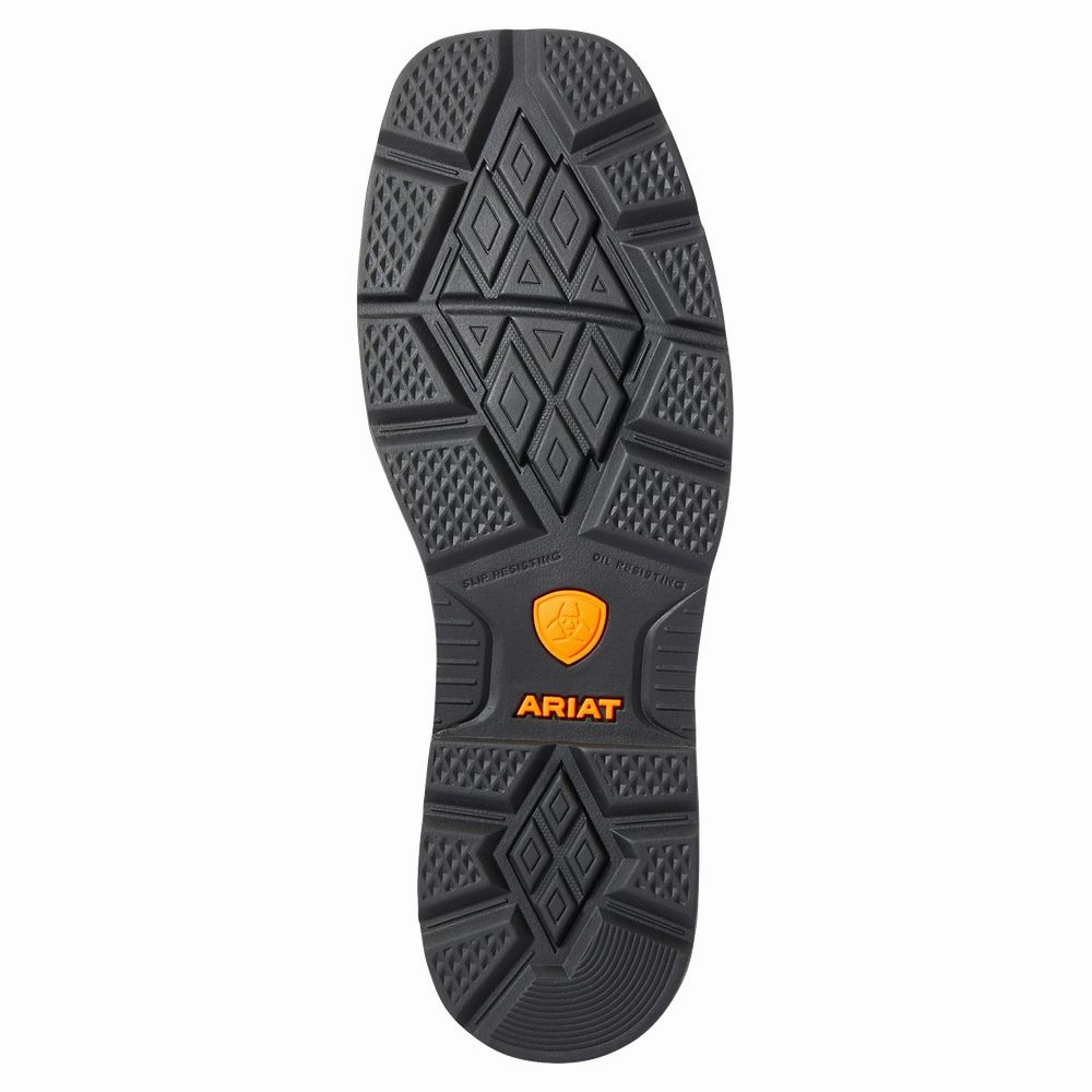 Ariat 10034720 Groundwork Wide Square-Toe H2O Steel-Toe Western Work Boots for Men - Dark Brown - 13M