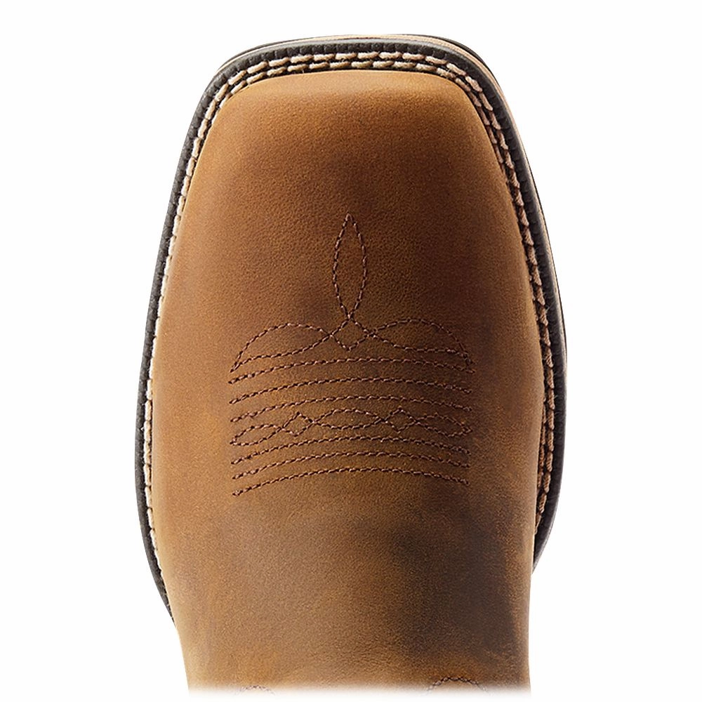 ARIAT 10042593 Anthem Deer Waterproof Western Boots for Ladies - Distressed Brown - 7M