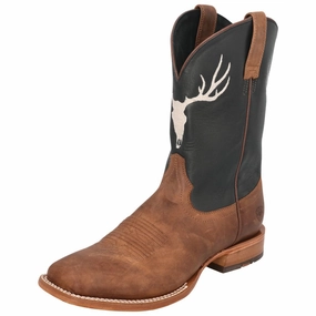 Ariat 10046826 Crosshair Square Toe Western Boots for Men, Rifle Brown Ink, 8M