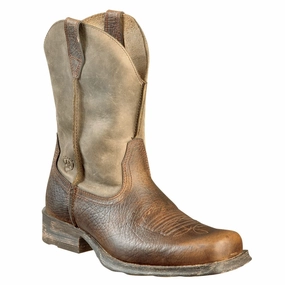 Ariat Rambler Pull-On Western Boots for Men - Earth/Brown Bomber - 11 W