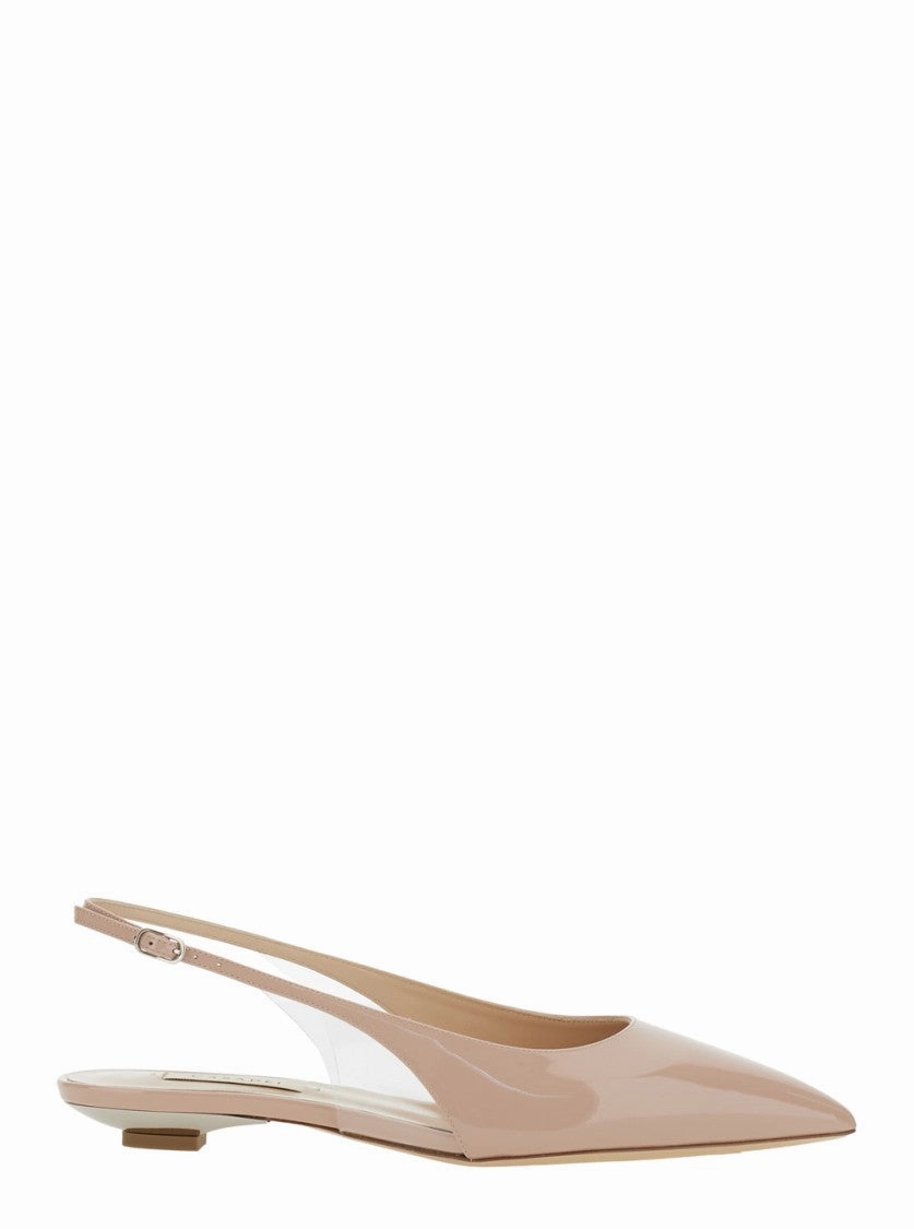 Beige Mini Blade Slingback Tiffany Ballerina