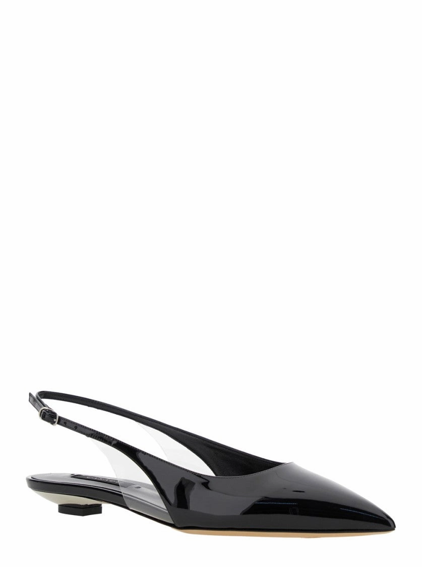 Black Mini Blade Slingback Tiffany Ballerina