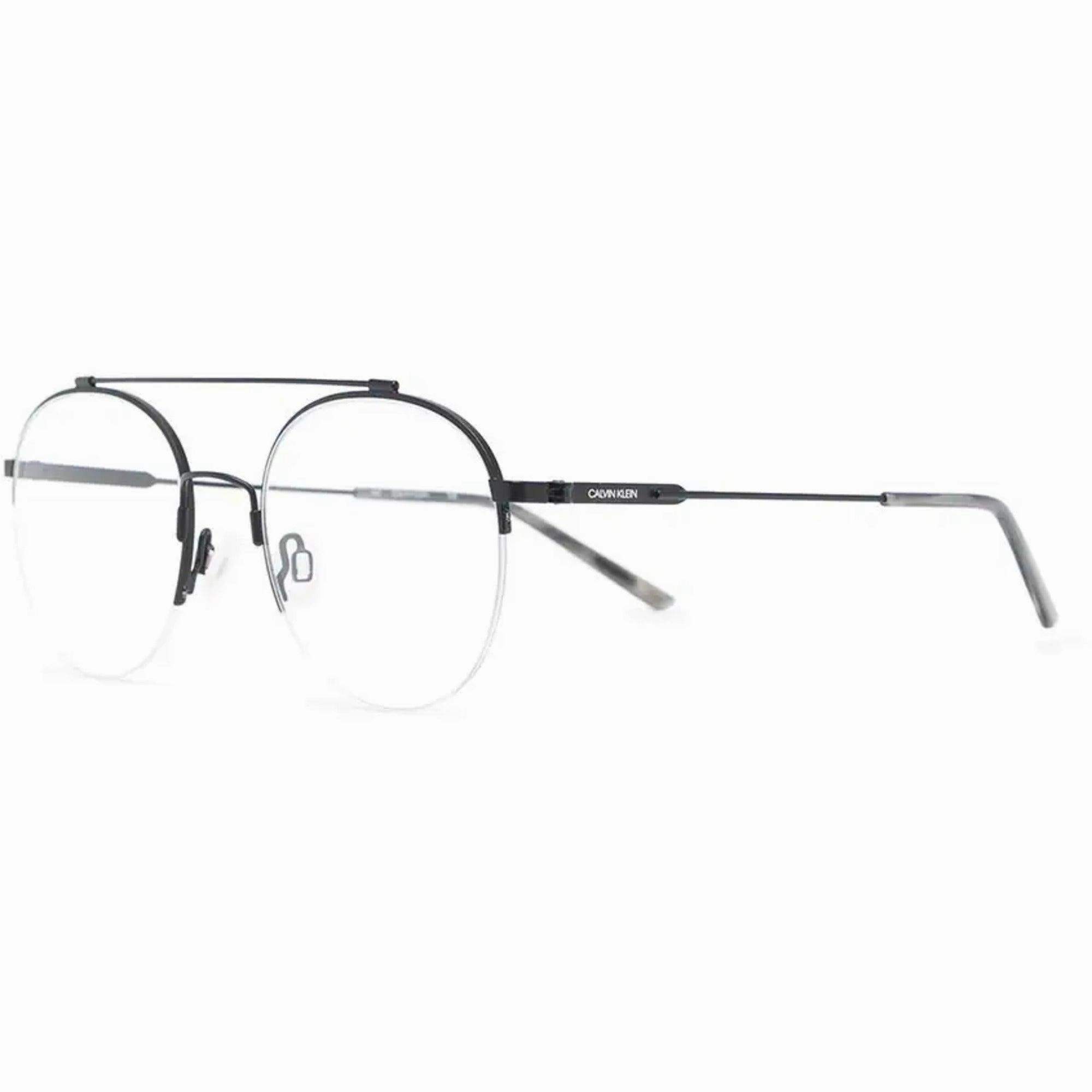 Calvin Klein Men's Eyeglasses - Black Metal Round Frame | CALVIN KLEIN CK19144F 001