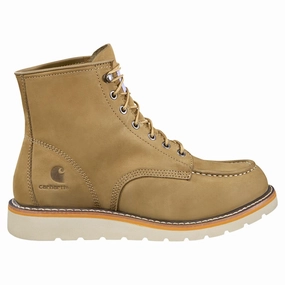 Carhartt FW6077-M Lightweight Moc Toe Wedge Work Boots for Men - Coyote - 10M
