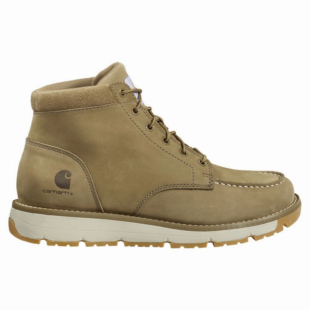 Carhartt Millbrook 5 Waterproof Wedge Work Boots for Men - Coyote - 9M