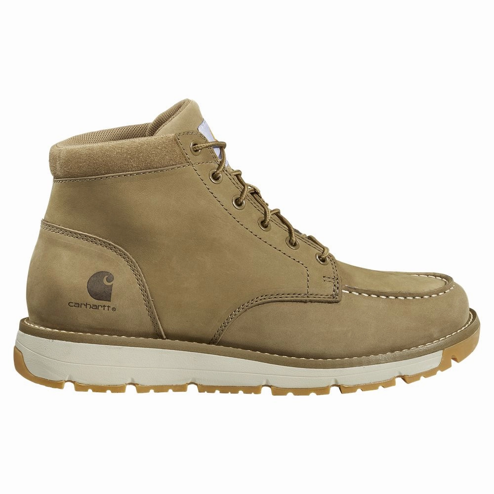 Carhartt Millbrook 5 Waterproof Wedge Work Boots for Men - Coyote - 9M
