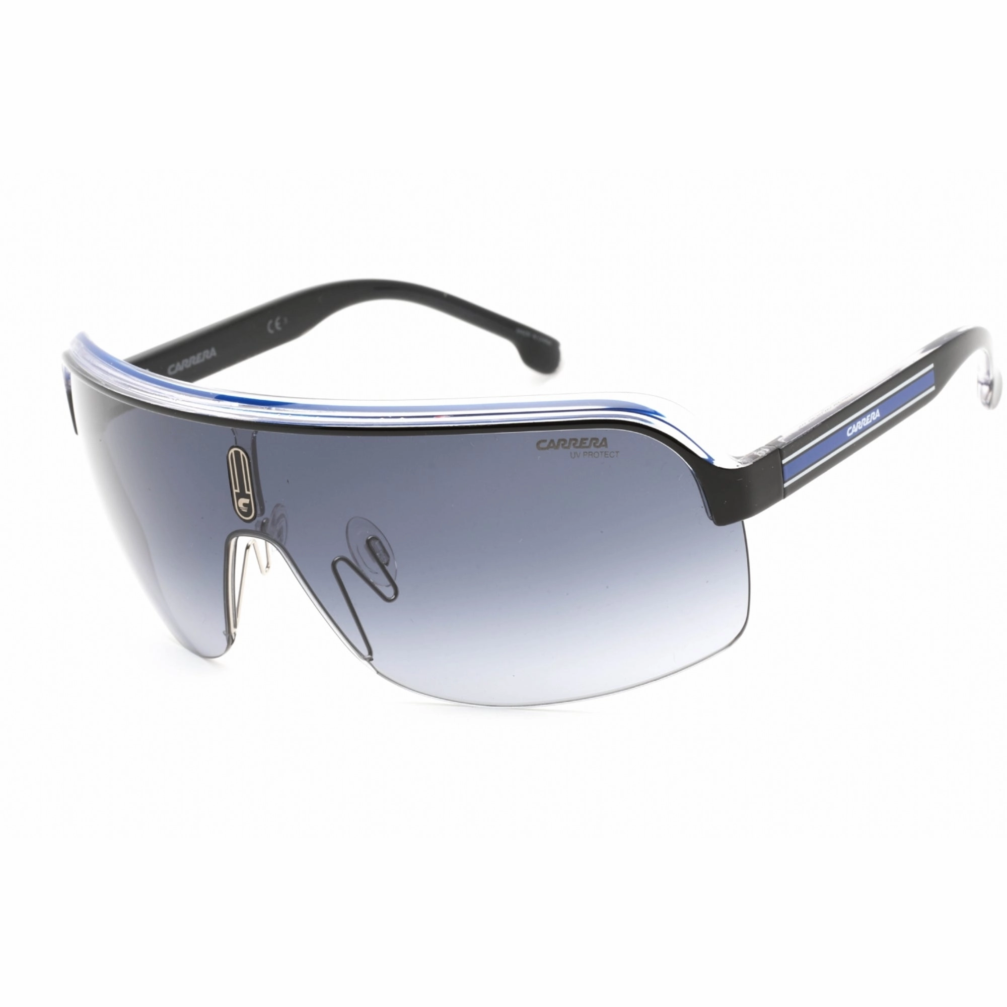 Carrera Men's Sunglasses - Black Crystal Shield Half Rim Frame | TOPCAR 1/N 0T5C 9O