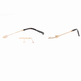 Charriol Men's Eyeglasses - Rimless Shiny Gold Round Titanium Frame | PC75099 C01
