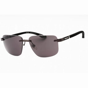 Chopard Men's Sunglasses - Sensitive Black Gold Metal Rectangular Frame | SCHL22 0Q67