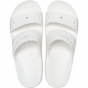 Crocs 208188-100-W8 Baya Platform Sandal White 1.2-Inch Elevated Slide