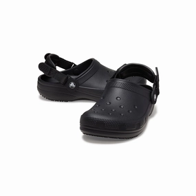 Crocs at Work 209952 Classic Slip Resistant Work Clog Adjustable Backstrap Waterproof Black 8 Women/6 Men
