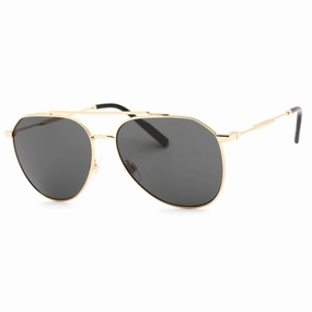 Dolce & Gabbana Men's Sunglasses - Gold Aviator Shape Frame Grey Lens | 0DG2296 02/87