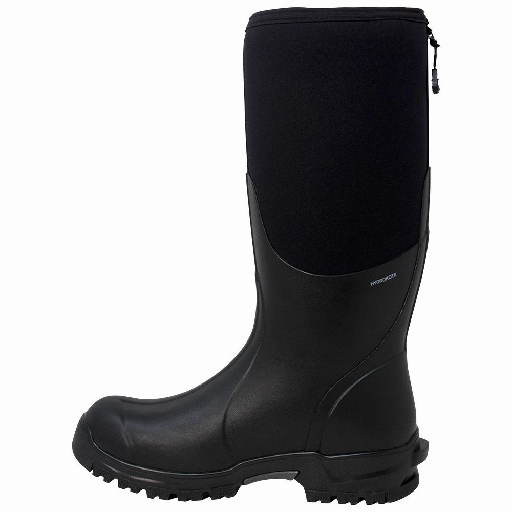 Dryshod MDC-MH Mudcat Light Waterproof Rubber Boots for Men - Size 8 - Black & Orange