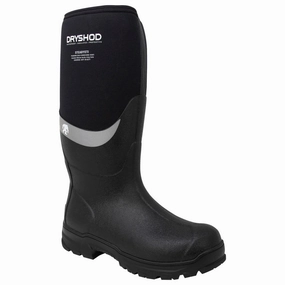 Dryshod Steadyeti Arctic Grip Rubber Boots for Men - Black/Gray - 9M