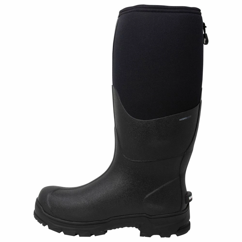 Dryshod Steadyeti Arctic Grip Rubber Boots for Men - Black/Gray - 9M