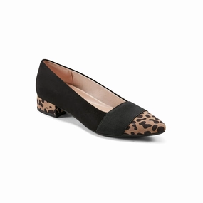 Easy Spirit Womens Castle Block Heel Pumps - BLACK LEOPARD MULTI 10 MEDIUM