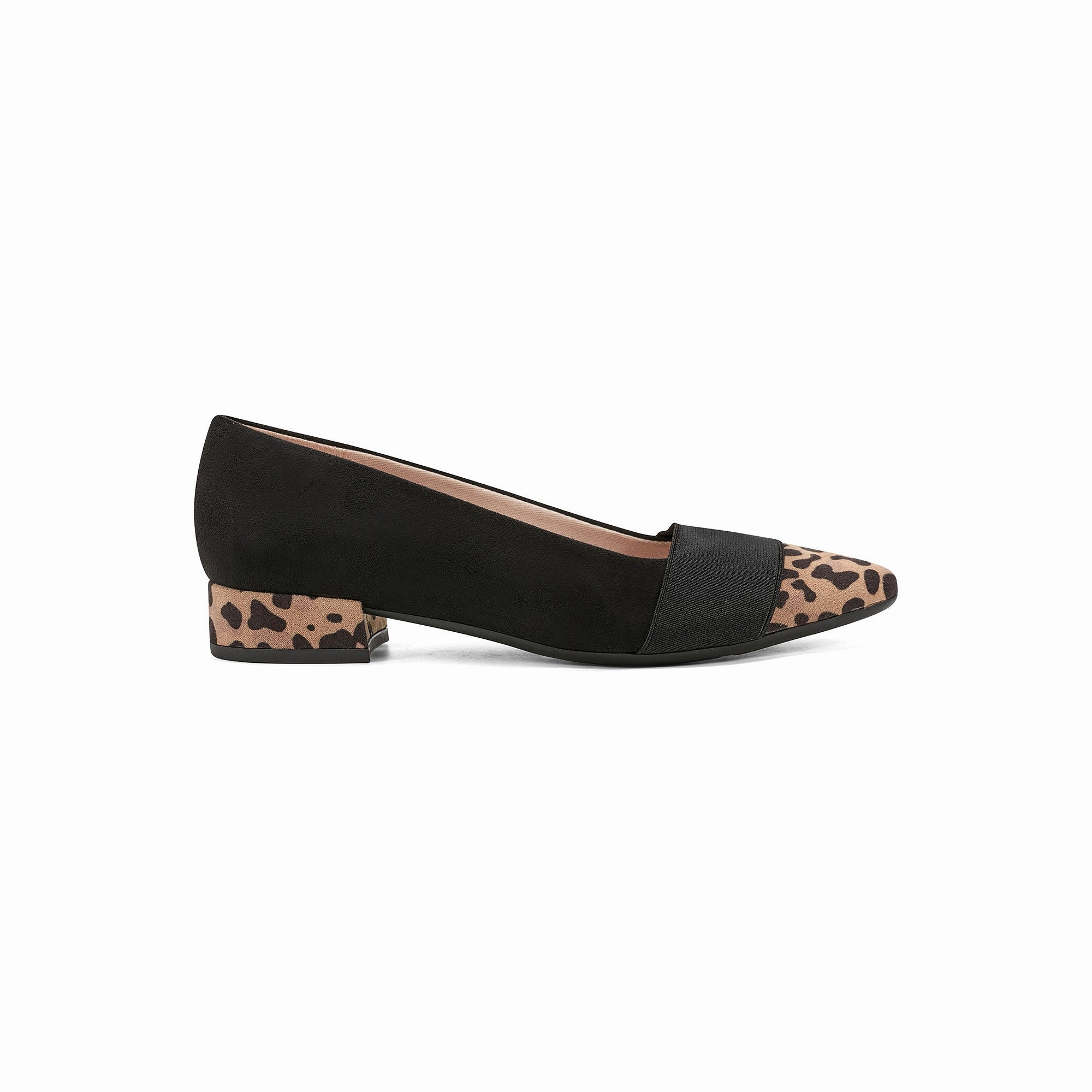 Easy Spirit Womens Castle Block Heel Pumps - BLACK LEOPARD MULTI 8 1/2 MEDIUM