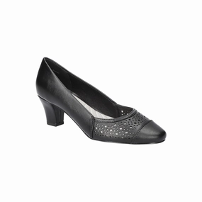 Easy Street Womens Neva Stiletto Heel Pumps - BLACK 8 WIDE