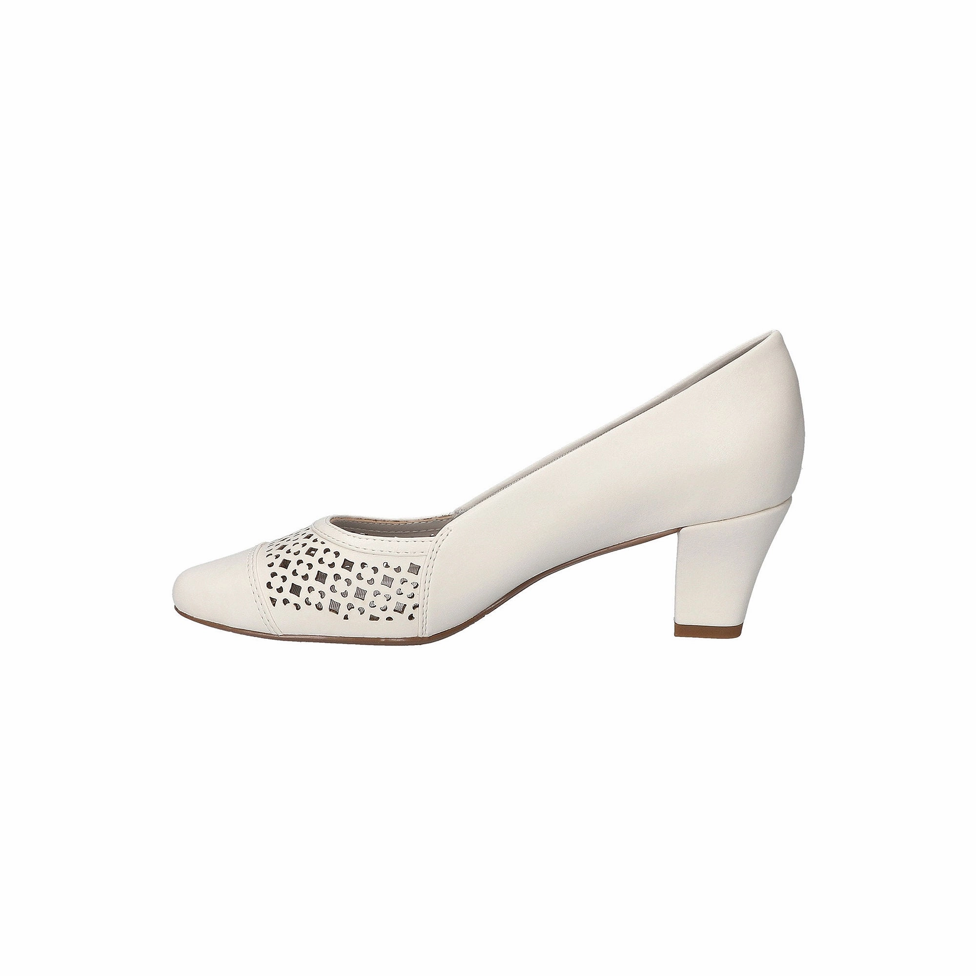 Easy Street Womens Neva Stiletto Heel Pumps - WHITE 9 WIDE