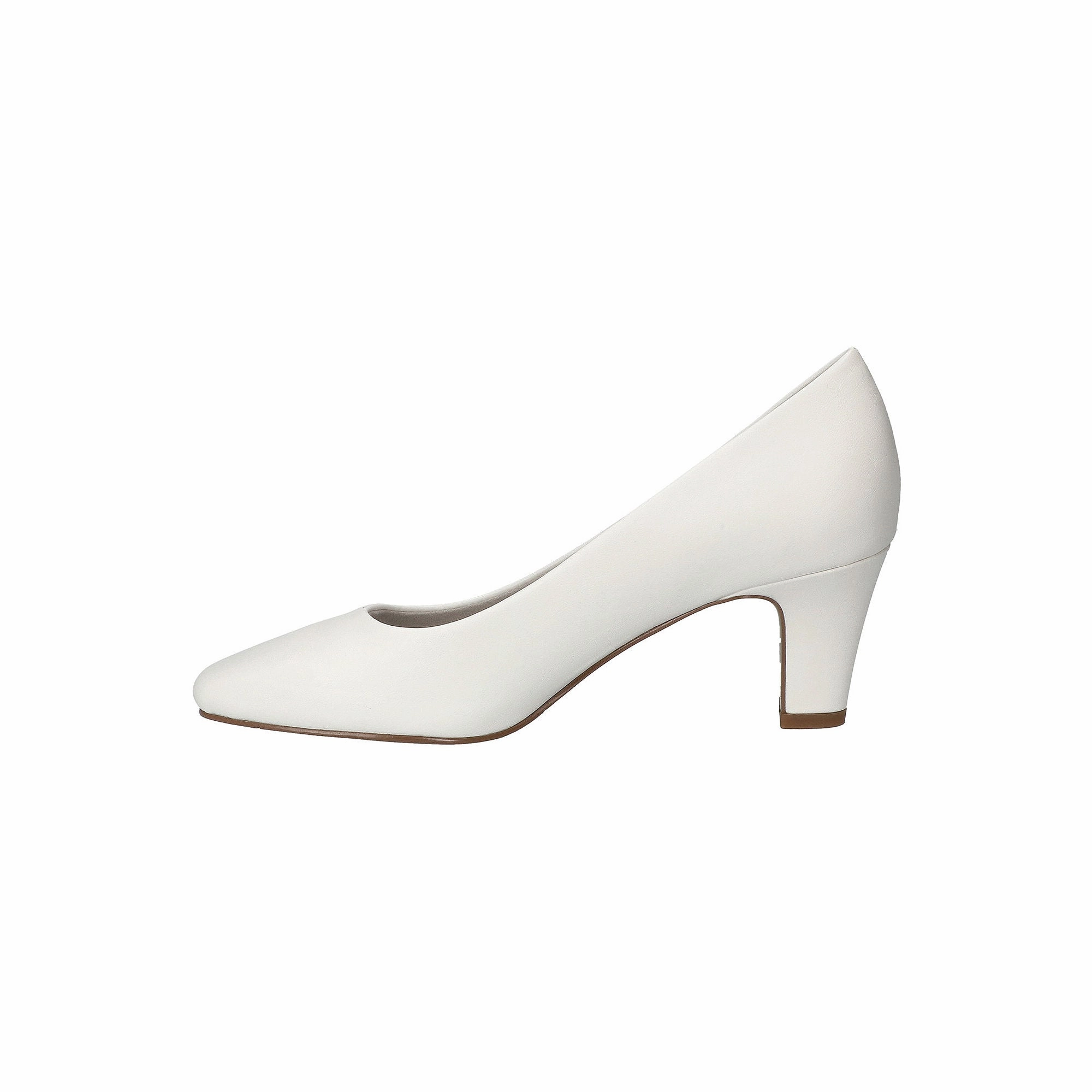 Easy Street Womens Poet Stiletto Heel Pumps - WHITE 8 1/2 WIDE