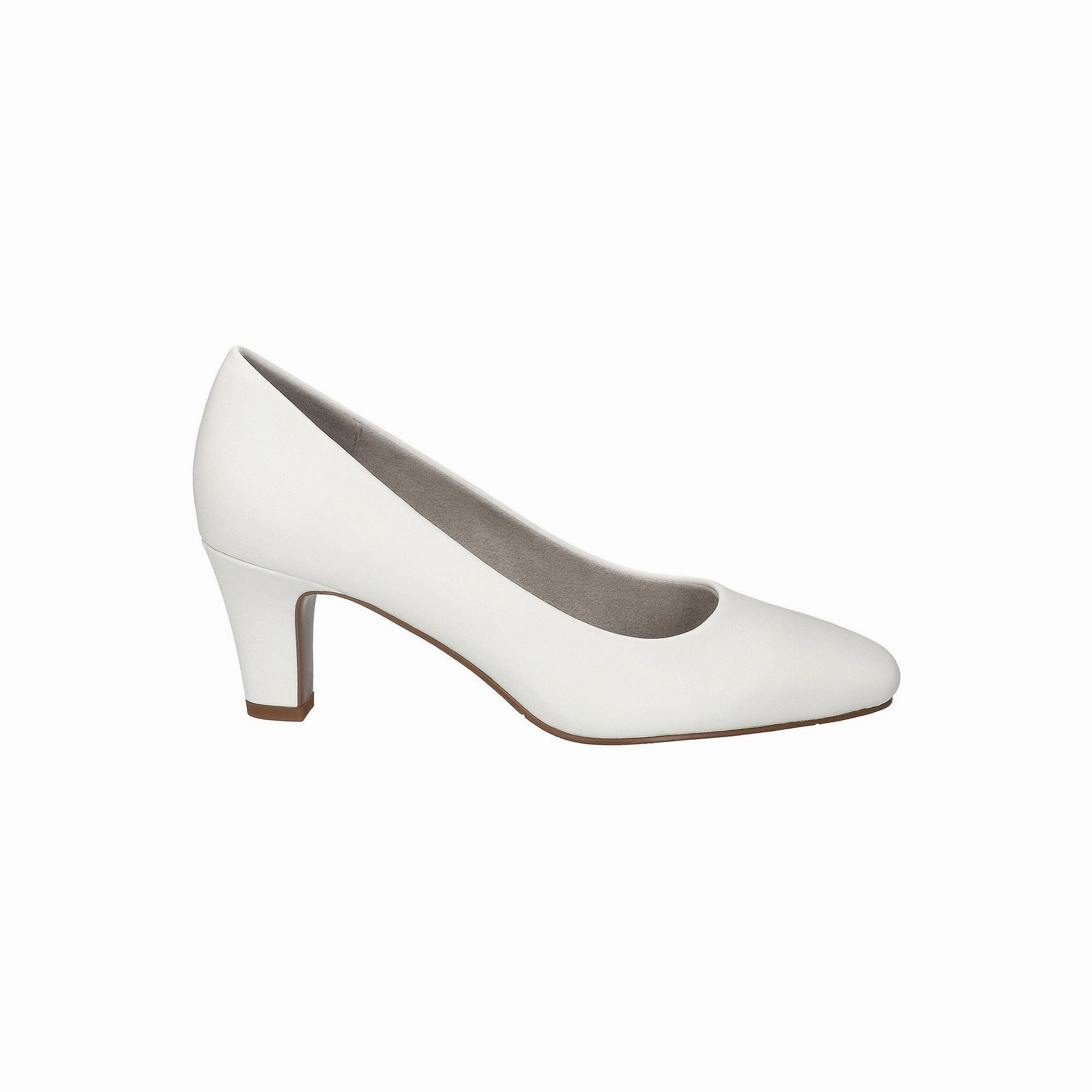 Easy Street Womens Poet Stiletto Heel Pumps - WHITE 8 1/2 WIDE