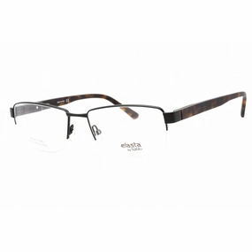 Elasta Men's Eyeglasses - Matte Black Half Rim Rectangular Frame | E 3122 0003 00