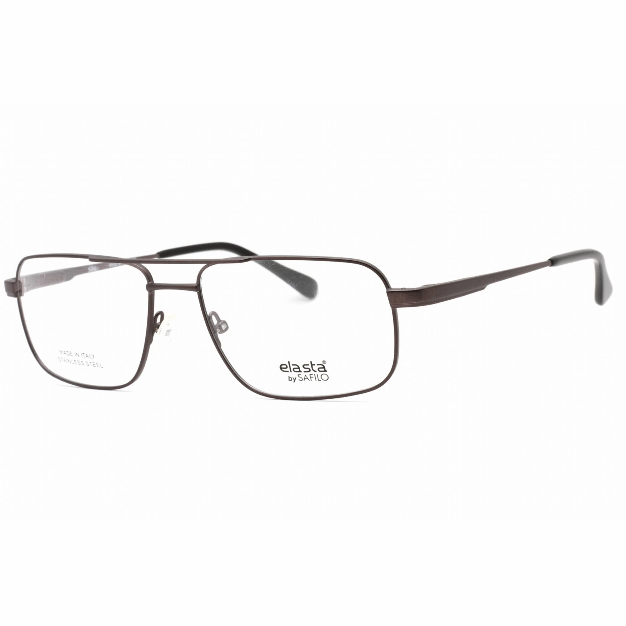 Elasta Men's Eyeglasses - Ruthenium Pilot Metal Frame Clear Demo Lens | E 7236 06LB 00