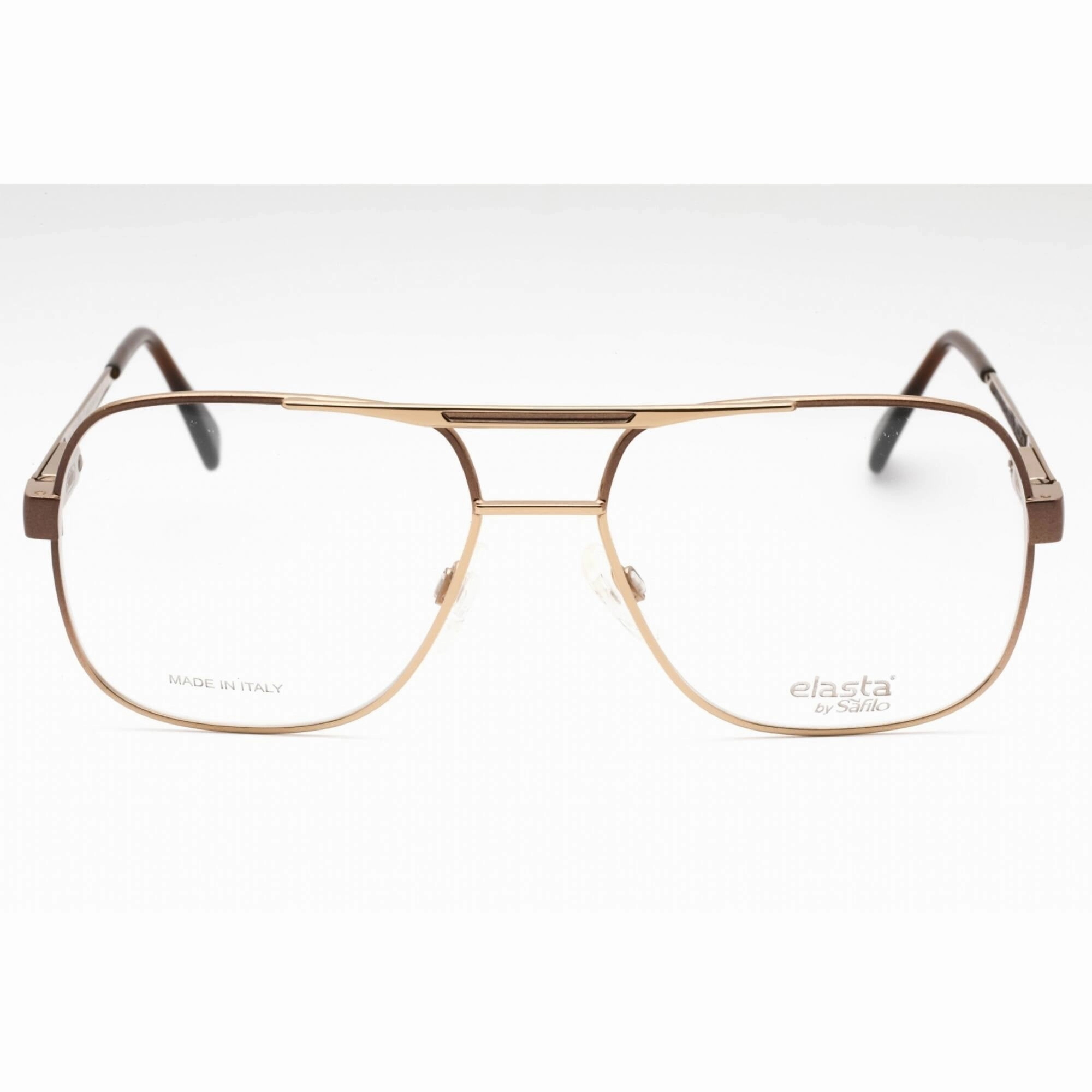 Elasta Men's Eyeglasses - Shadow Brown Metal Aviator Full Rim Frame | 3022/P 0291 00