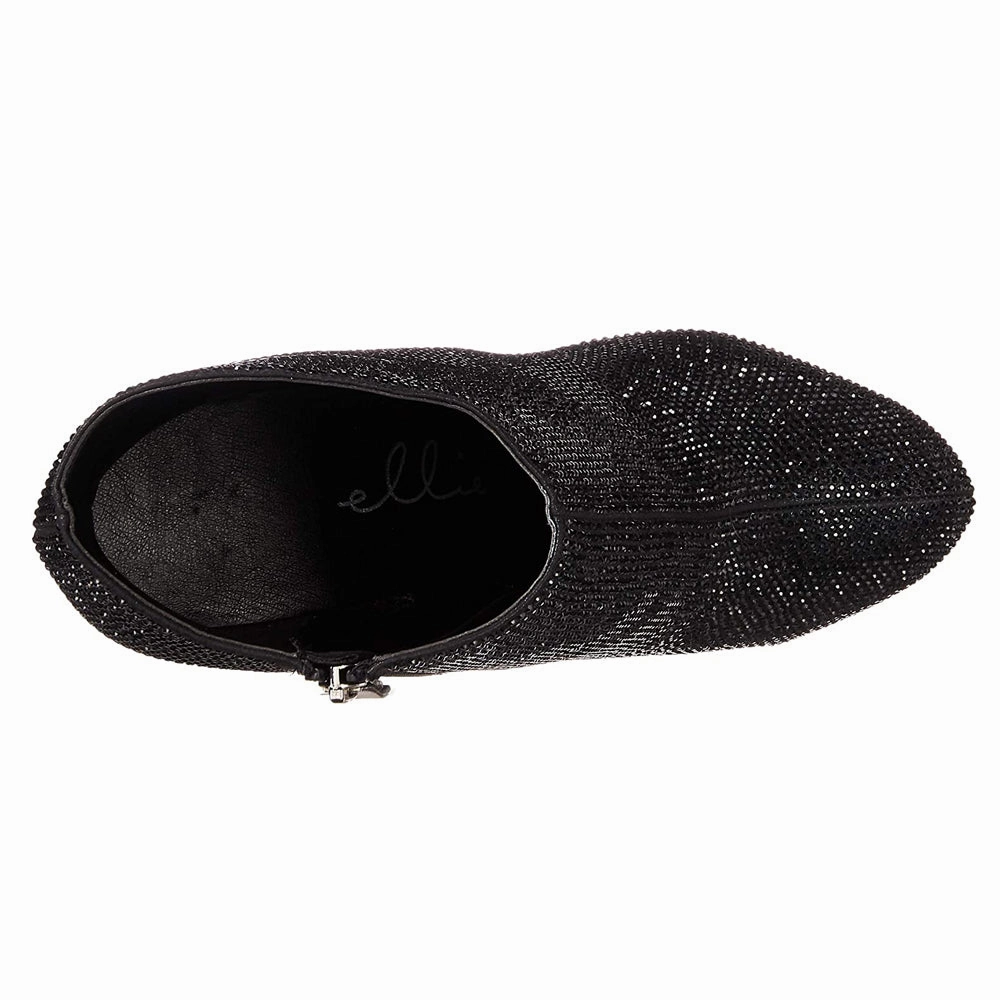 Ellie Shoes Andi 6" Stiletto Rhinestone Platform Bootie