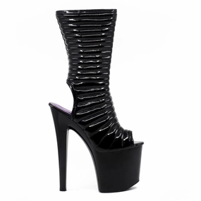 Ellie Shoes Melissa 8" Stiletto Open Heel Peeptoe Platform Boot