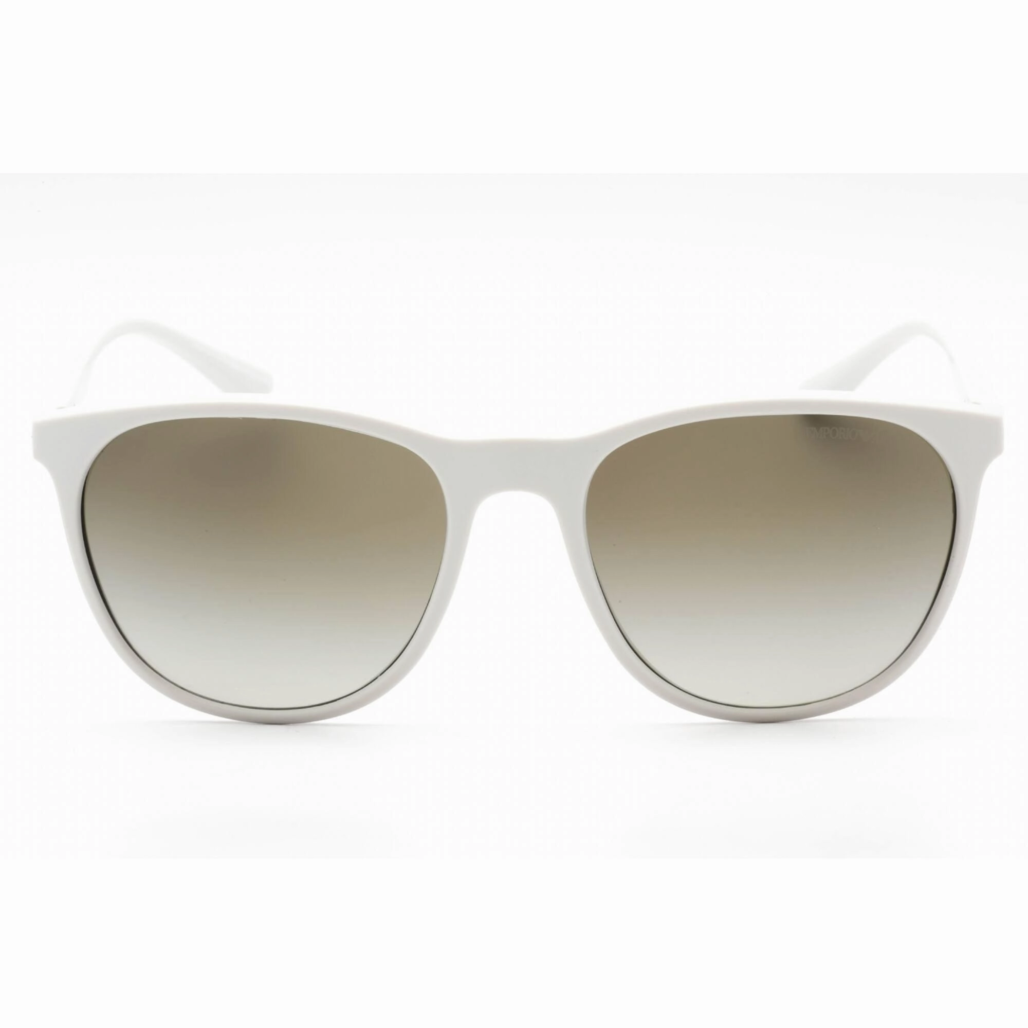 Emporio Armani Men's Sunglasses - Matte White Full Rim Round Frame | 0EA4210 53448E