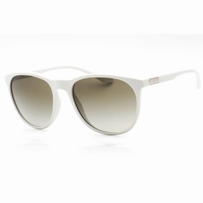 Emporio Armani Men's Sunglasses - Matte White Full Rim Round Frame | 0EA4210 53448E