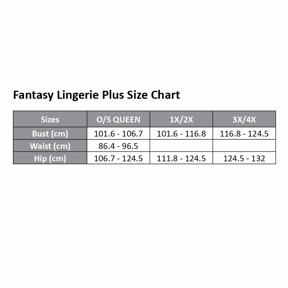 Fantasy Lingerie Infatuation Footless Teddy Bodystocking - Curvy