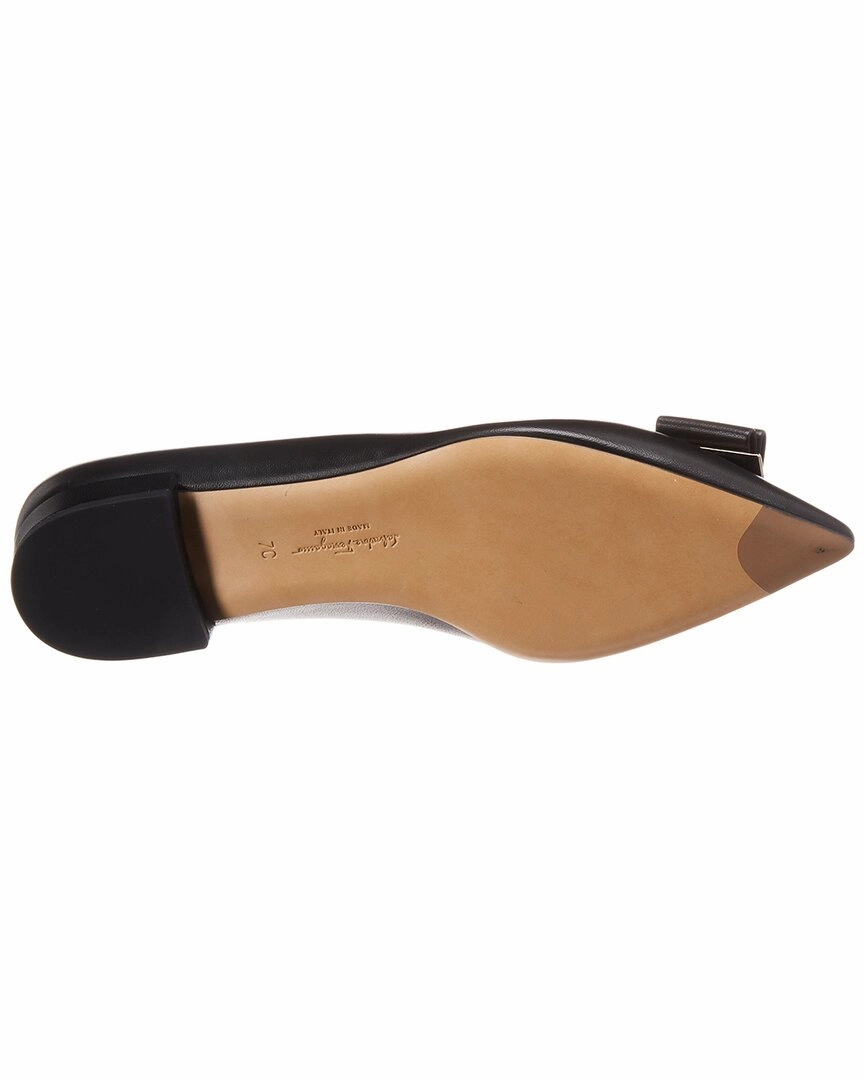 Ferragamo Zeri Leather Ballet Flat