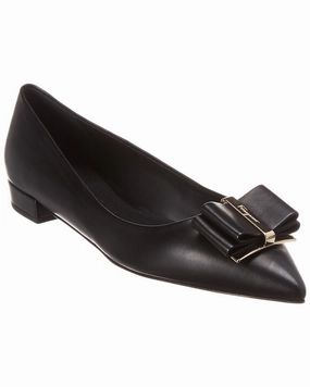 Ferragamo Zeri Leather Ballet Flat