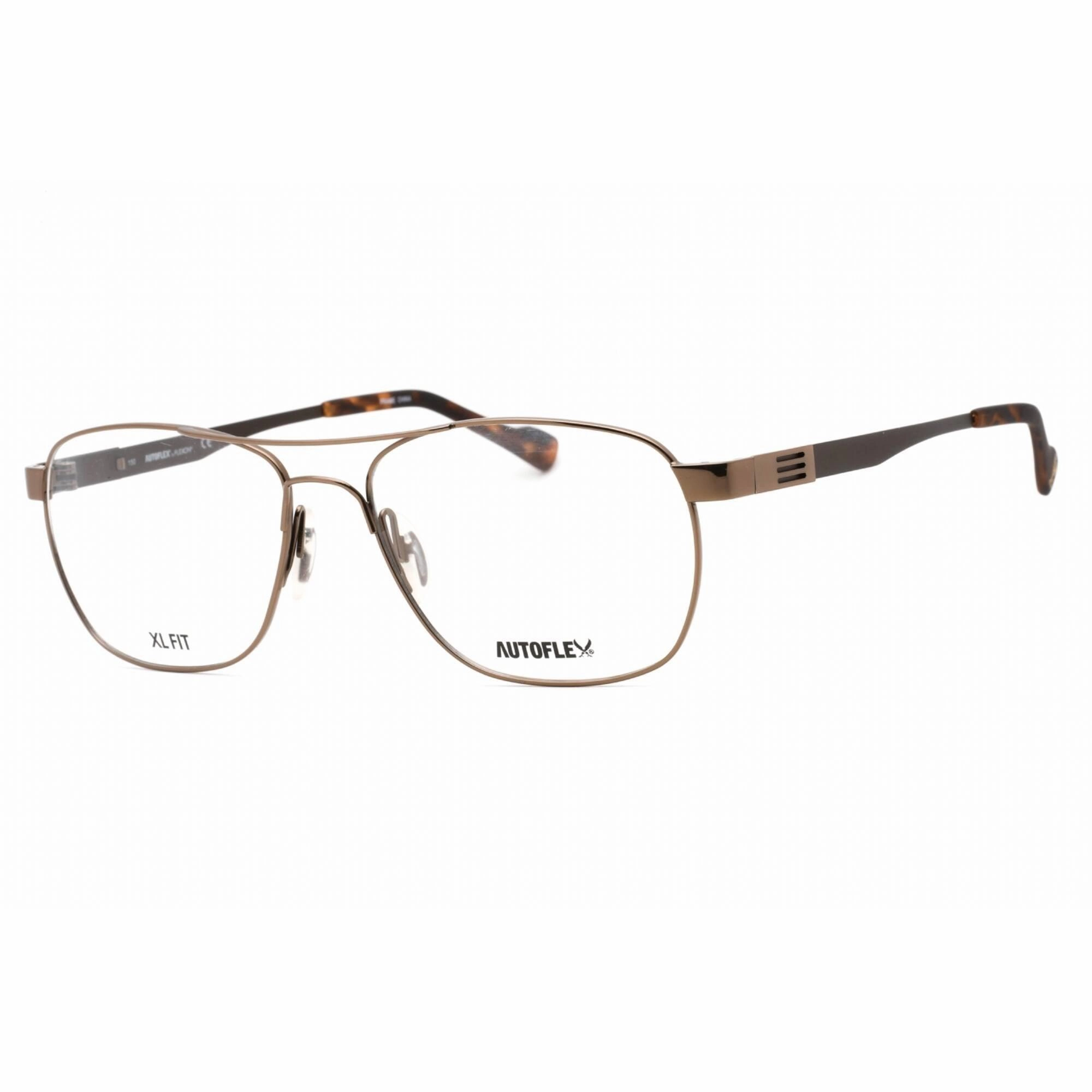 Flexon Men's Eyeglasses - Brown Full Rim Square Frame Clear Lens | AUTOFLEX 113 210
