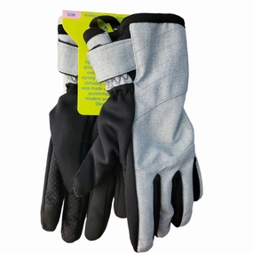 Free Country Women's Touchscreen Compatible Insulated Warm Softshell Glove (Grey/Silver, S)