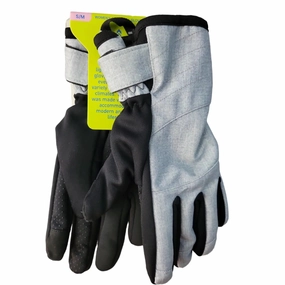 Free Country Women's Touchscreen Compatible Insulated Warm Softshell Glove (Grey/Silver, XS)