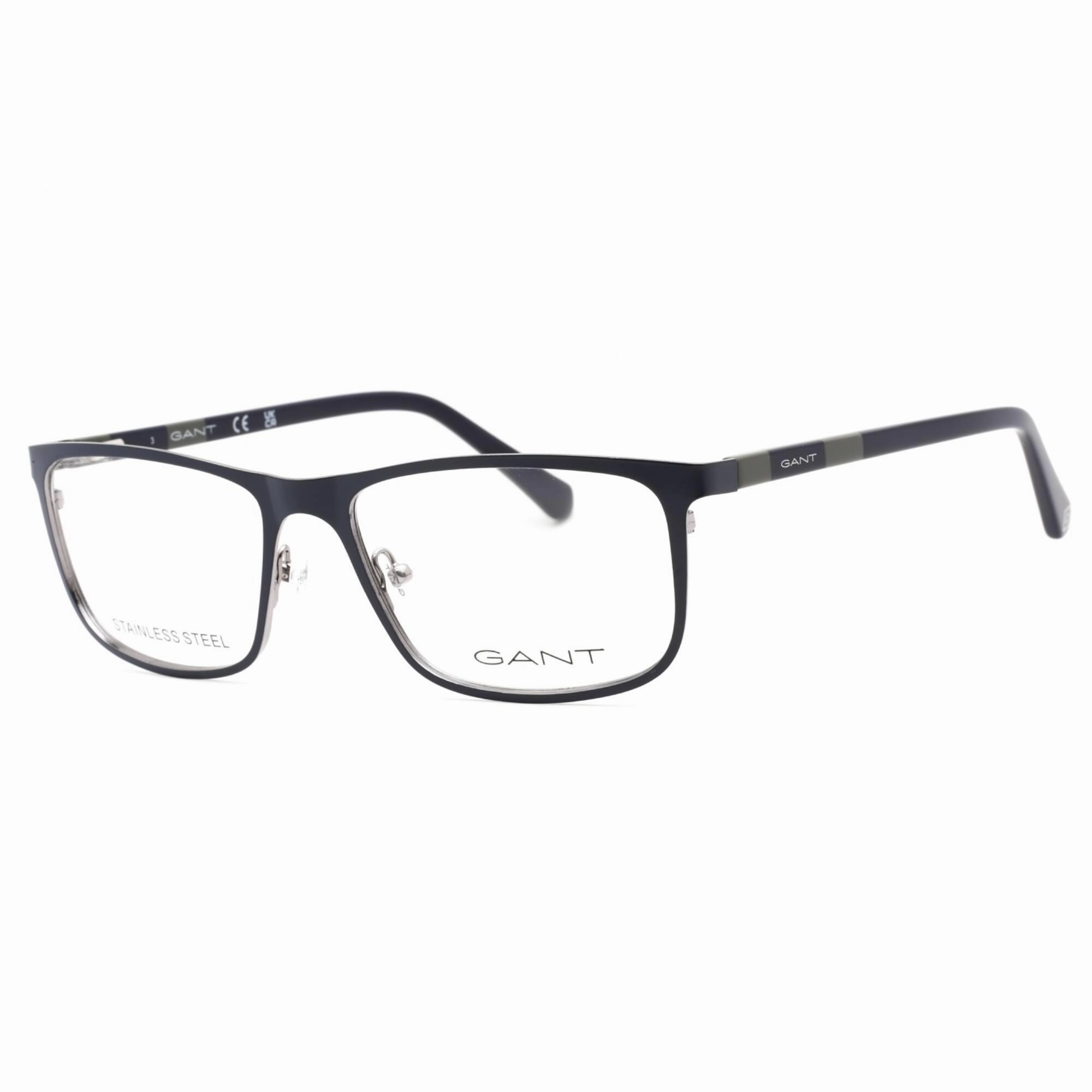 Gant Men's Eyeglasses - Matte Blue Full Rim Rectangular Frame, 58 mm | GA3280 091