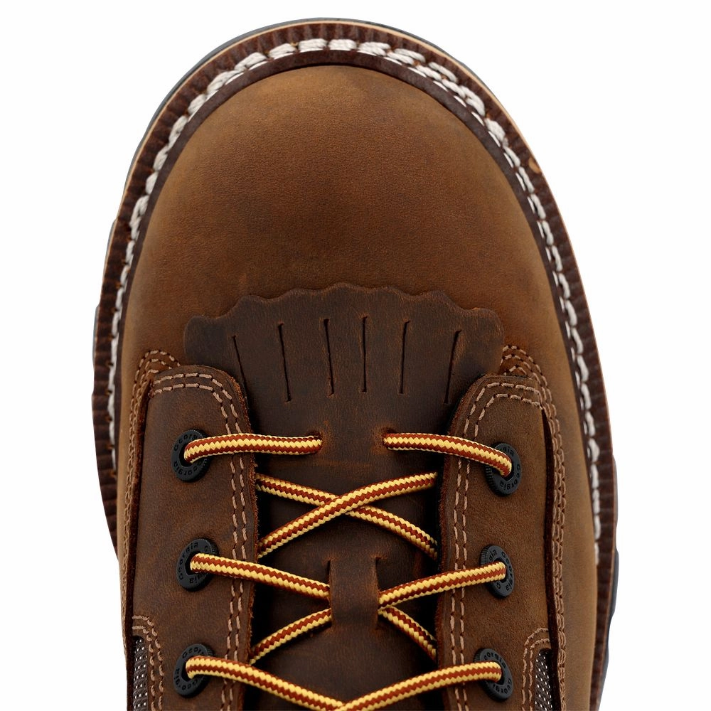 Georgia Boot GB00616 LTX Logger Waterproof Work Boots for Men, Size: 9M, Brown