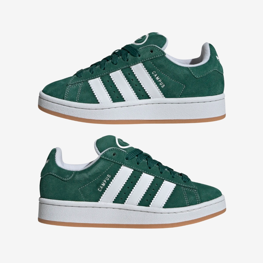 gradeschool adidas campus 00s (green/white)