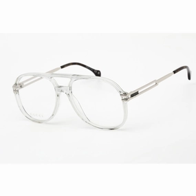 Gucci Men's Eyeglasses - Grey Aviator Full Rim Frame Clear Demo Lens | GG1106O 003