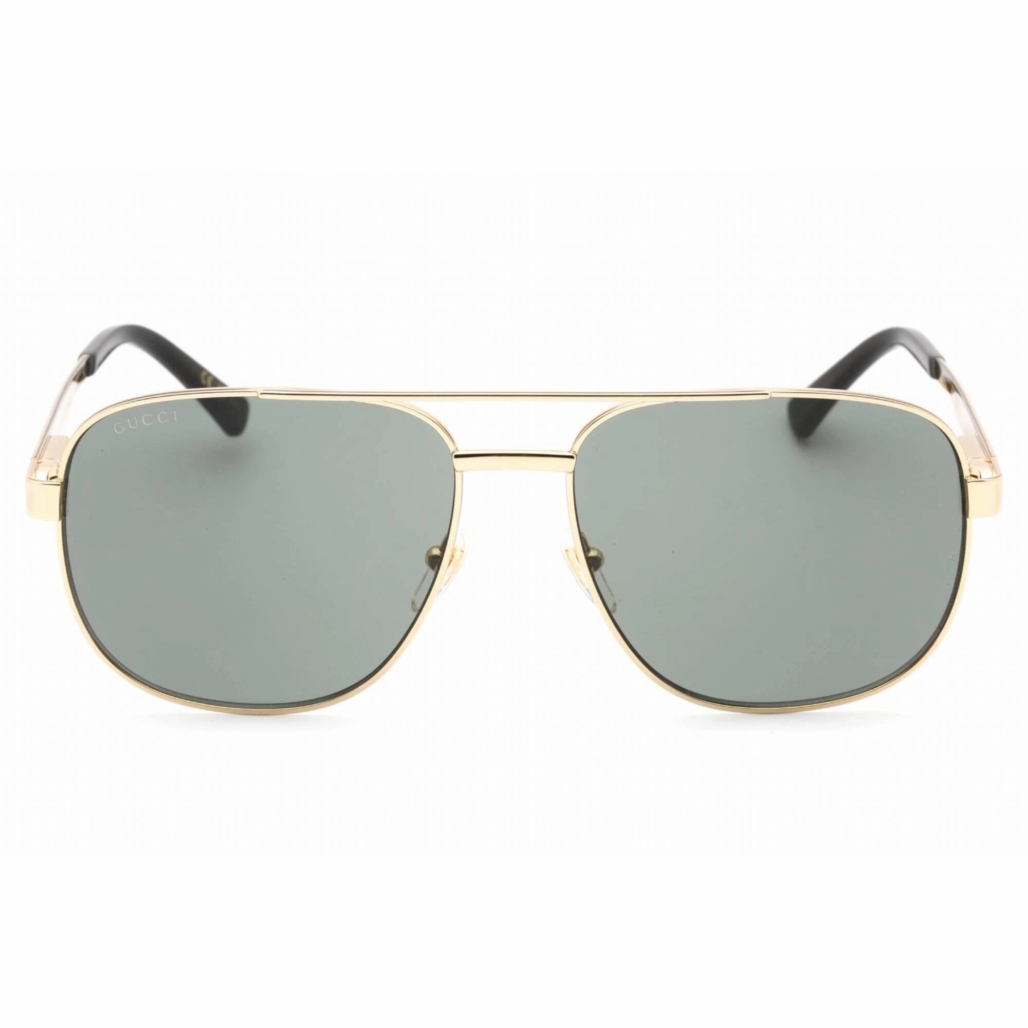 Gucci Men's Sunglasses - Gold Navigator Full Rim Metal Frame Grey Lens | GG1223S 002