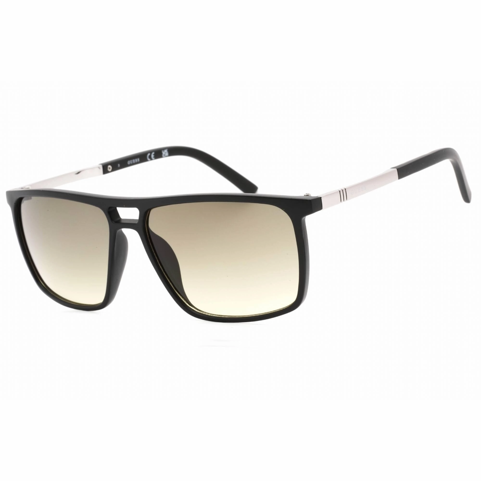 Guess Factory Men's Sunglasses - Matte Black Rectangular Plastic Frame | GF0236 02P