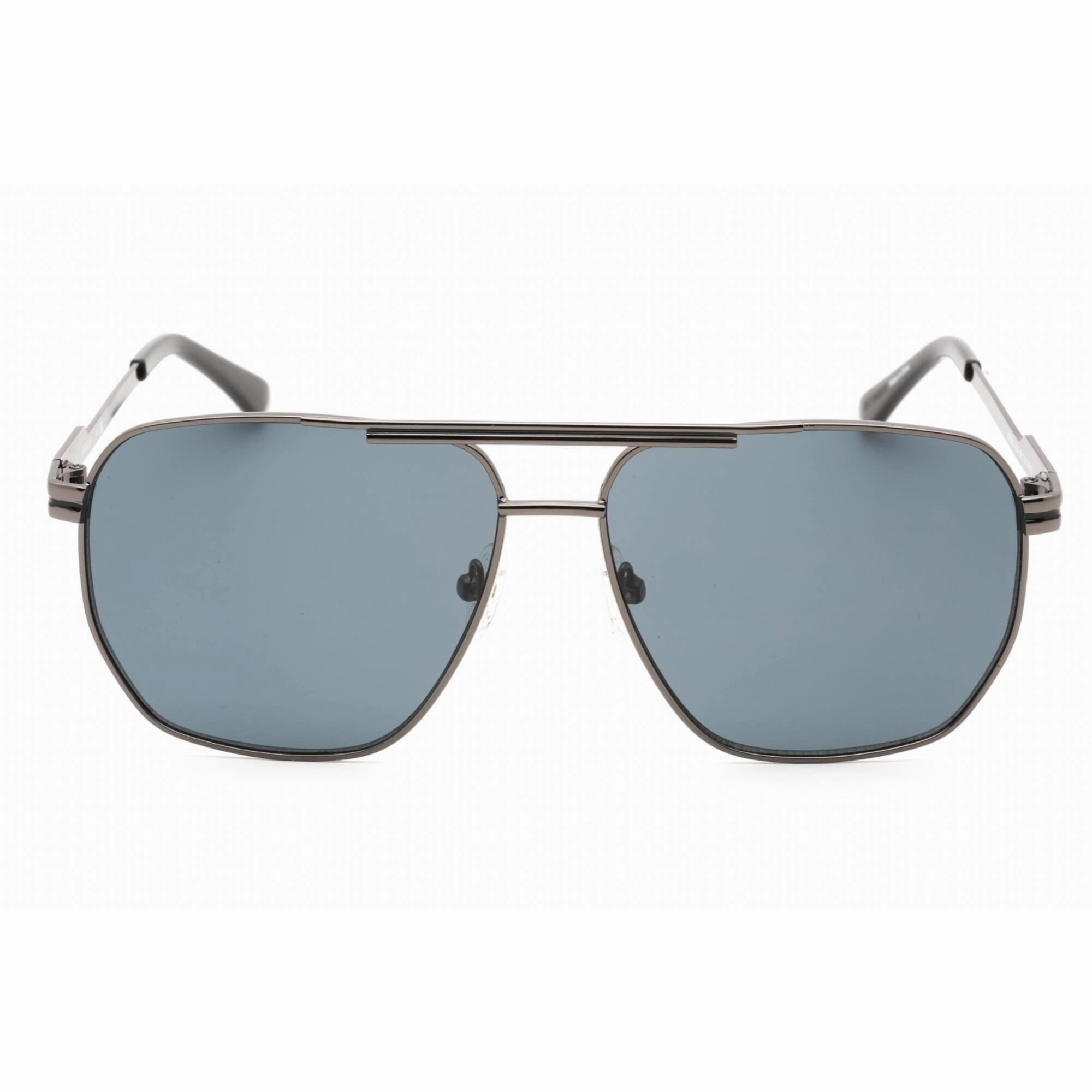 Guess Factory Men's Sunglasses - Shiny Gunmetal Full Rim Aviator Frame | GF0230 08A