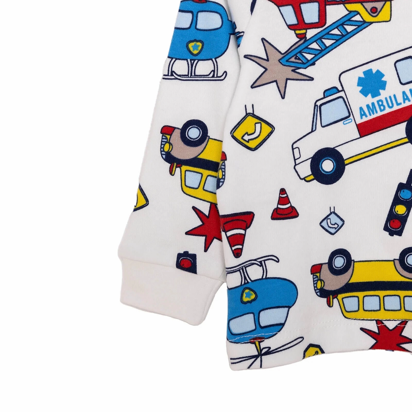 HelloBaby Baby Boy Cars Printed Pyjamas Set - Ecru