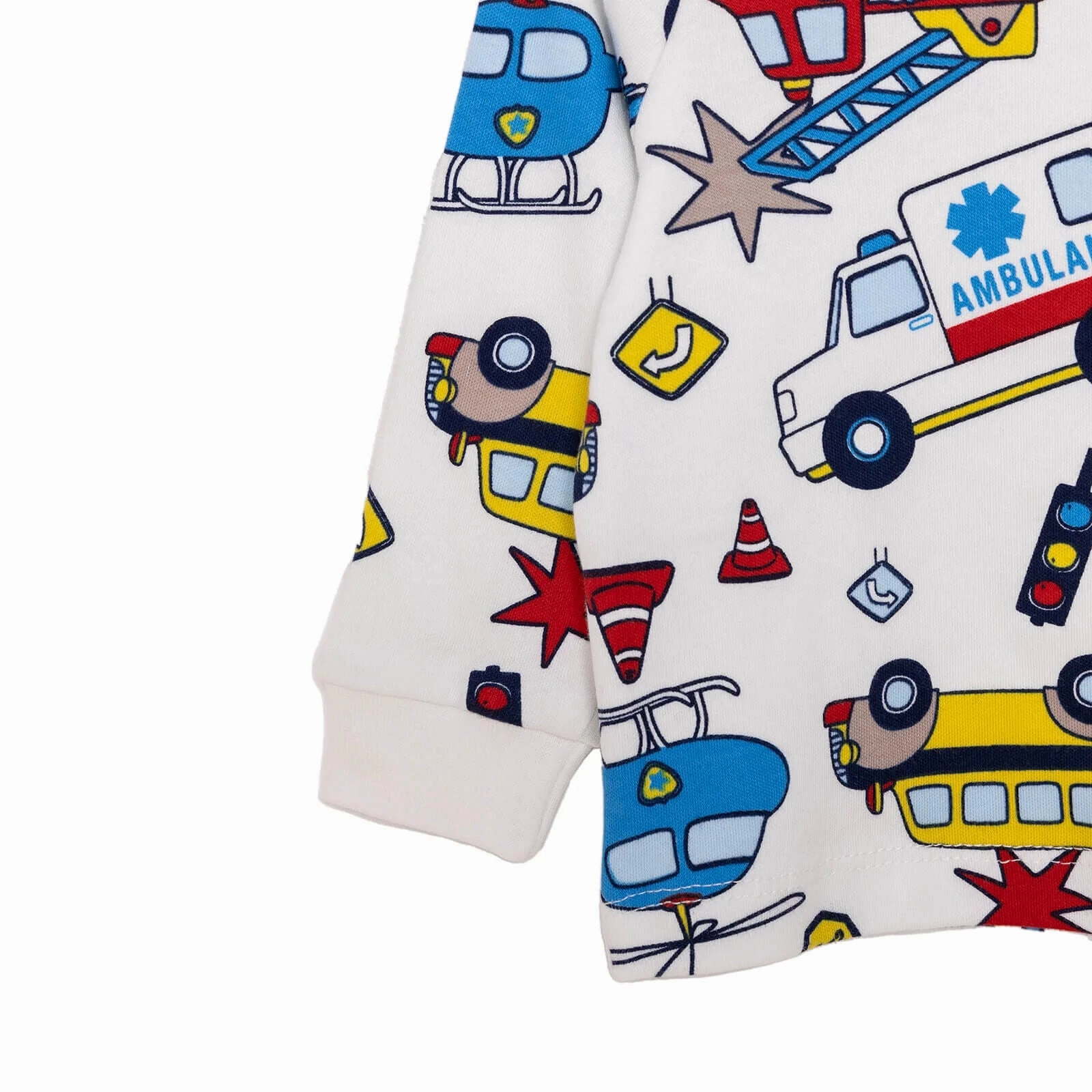 HelloBaby Baby Boy Cars Printed Pyjamas Set - Ecru